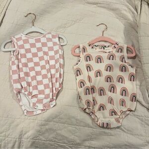 SIIX/SpearmintLove Onesies - checkerboard and rainbow